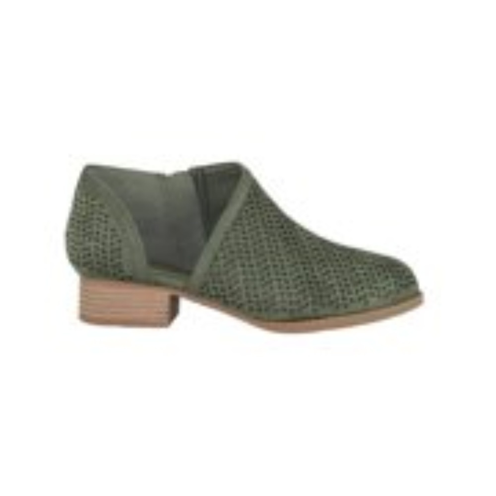 New! Short Heel Ankle Cutout Zip Booties - Picture 4 of 8